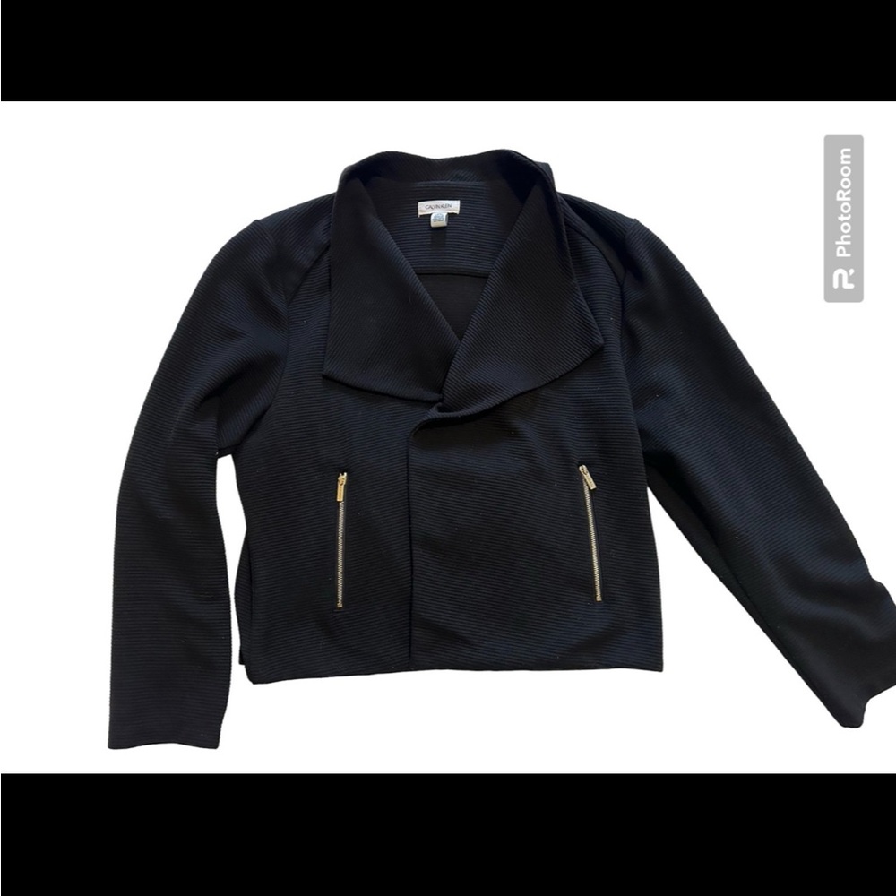 Black Calvin Klein Motorcycle Jacket